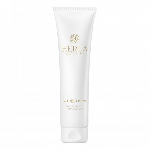 HERLA GOLD SUPREME 24k Gold Shimmer Firming Body Balm with Pure Gold Flakes