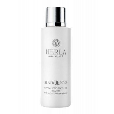 HERLA Black Rose Revitalizing Micelar Water. Face and Eyes Make-Up Removal Rewitalizujący